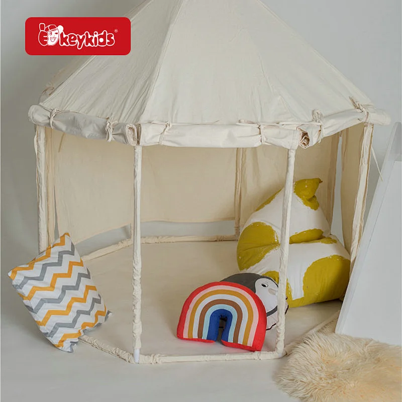 2024 Popular Indoor Portable Kids Octagonal Castle Play Tent For Home Decor W08L138